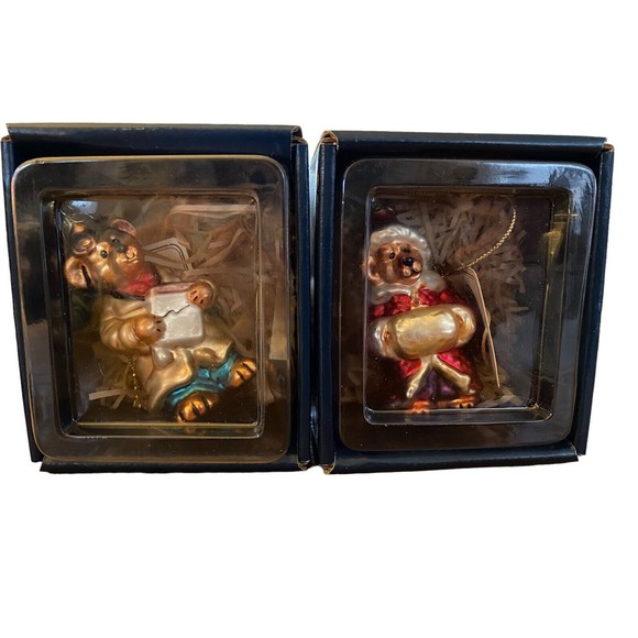 4 Boyds GlassSmith Collection Bear Ornaments Matthew Bailey Edmund Dr Harrison